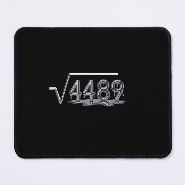 Item preview, Square Root 4489 – Liquid Metal Chrome Drip Numbers Design designed and sold by Ania_BM.