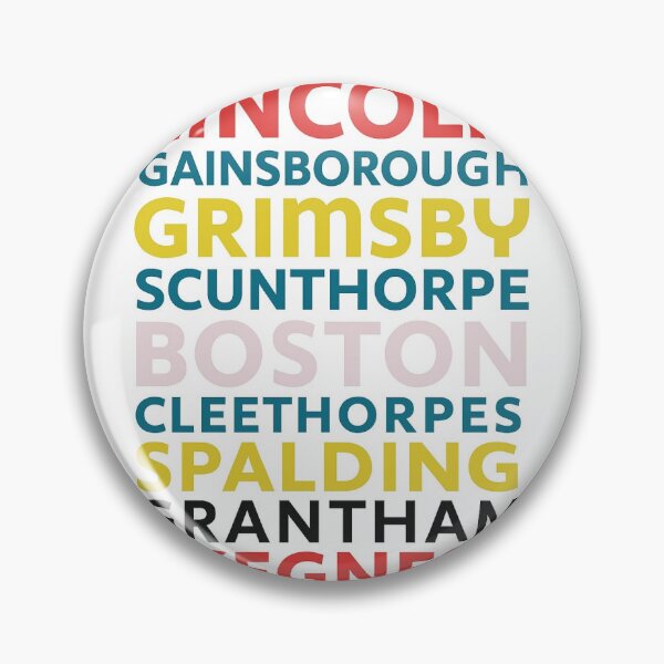 Item preview, Lincolnshire Towns Typography Art – Bold Colourful Word Design designed and sold by Kray80.