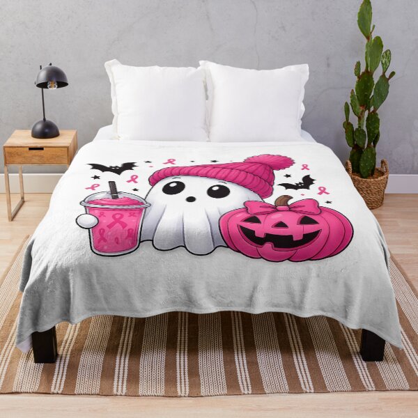 Item preview, Spooky Cute Ghost Pink Pumpkin Breast Cancer Awareness designed and sold by Merchrise.