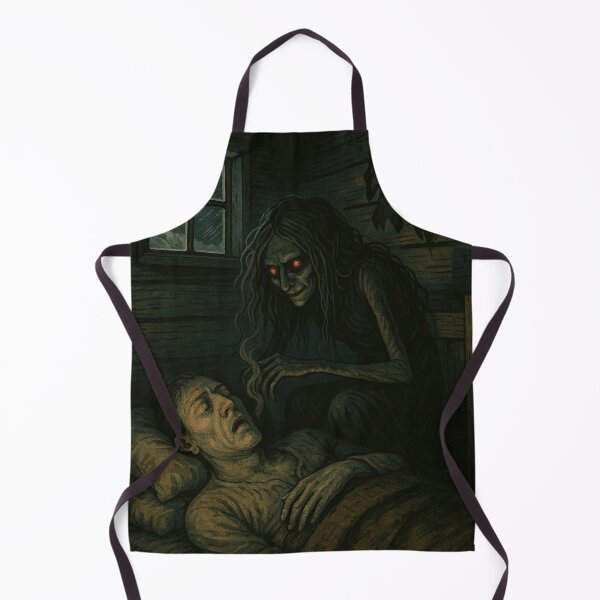 Item preview, Slavic Folk Horror – Mara Night Hag over Sleeper – Vintage Dark Art | Slavic Bestiary designed and sold by JacobKAurumhead.