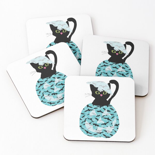 Item preview, Flying Bats Kitten and Jack O' Lantern designed and sold by creativebeeshop.