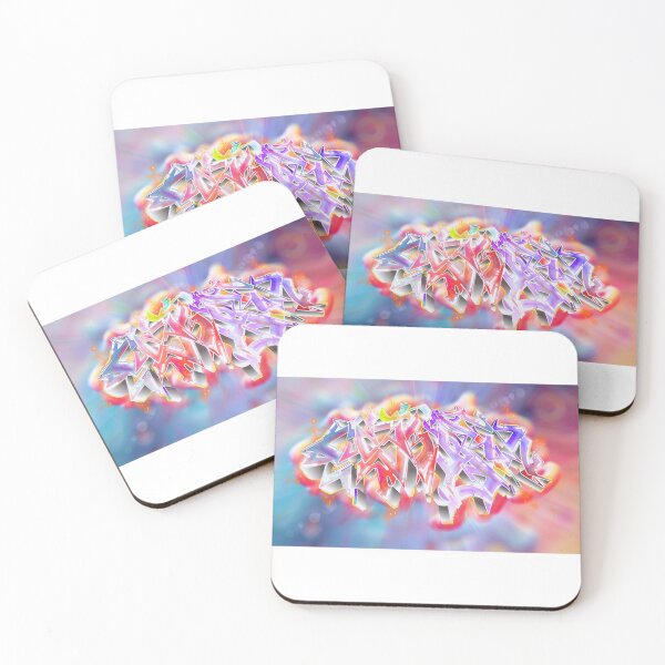 Item preview, Vibrant 3D Graffiti Art Neon Abstract Design designed and sold by Smurfie One1.