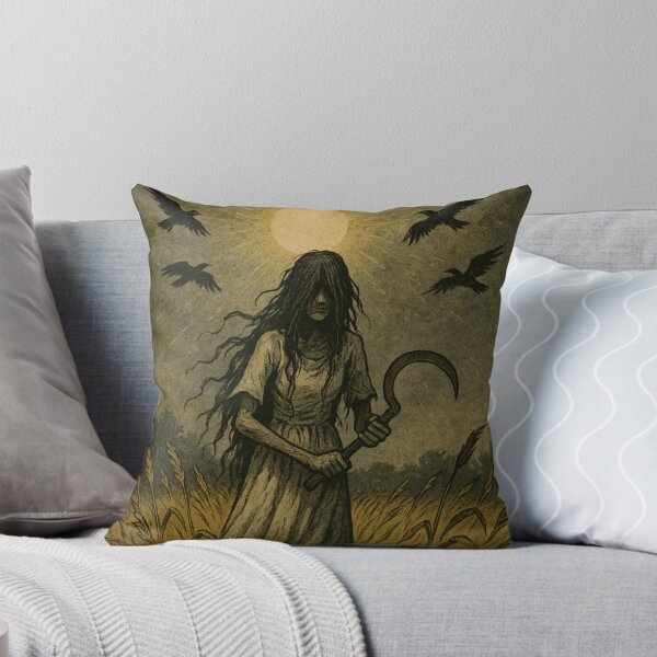 Item preview, Slavic Folk Horror – Noonwraith in the Wheat Field – Vintage Dark Art | Slavic Bestiary designed and sold by JacobKAurumhead.