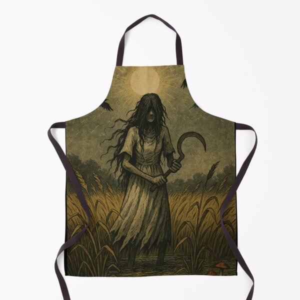 Item preview, Slavic Folk Horror – Noonwraith in the Wheat Field – Vintage Dark Art | Slavic Bestiary designed and sold by JacobKAurumhead.