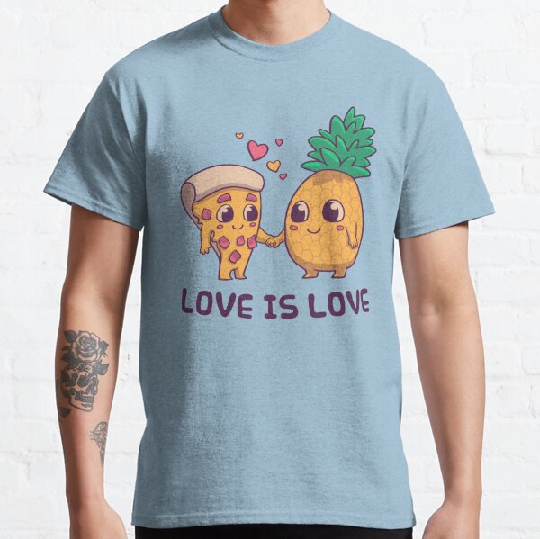 Love is Love Pineapple Pizza // Pride, LGBTQ, Gay, Trans, Bisexual, Asexual Classic T-Shirt