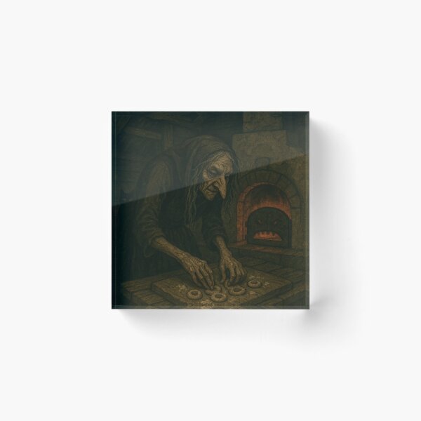 Item preview, Slavic Folk Horror – Baking Cookies with Baba Yaga – Vintage Dark Art | Slavic Bestiary designed and sold by JacobKAurumhead.
