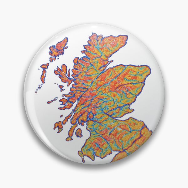 Item preview, Scotland Colourful Topographic Map - Scottish Highlands Terrain Relief Map designed and sold by Loom on the Loch.