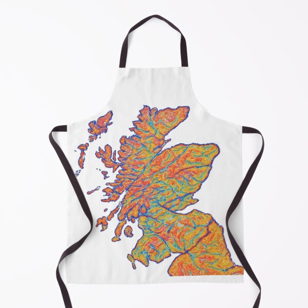 Item preview, Scotland Colourful Topographic Map - Scottish Highlands Terrain Relief Map designed and sold by Loom on the Loch.