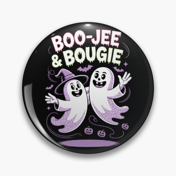 Item preview, Boo-Jee & Bougie Witch Ghost T-Shirt | Cute Halloween Friends Spooky Apparel designed and sold by DarylWelsh2024.