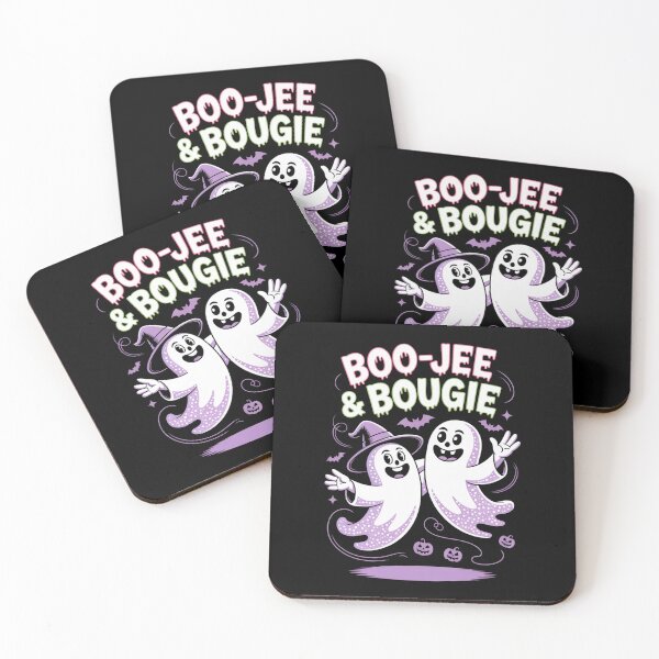 Item preview, Boo-Jee & Bougie Witch Ghost T-Shirt | Cute Halloween Friends Spooky Apparel designed and sold by DarylWelsh2024.