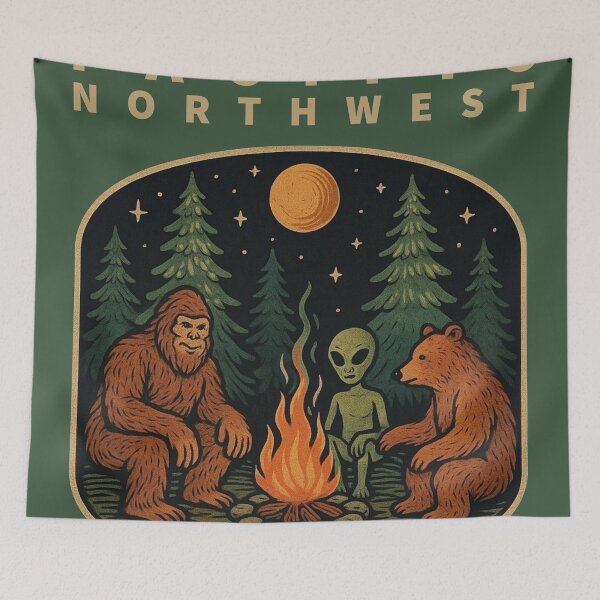 Item preview, Pacific Northwest – Campfire Legends designed and sold by getpressedshirt.