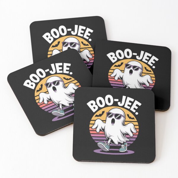 Item preview, Boo-Jee Ghost Sneakers T-Shirt | Retro Sunset Spooky Season Apparel designed and sold by DarylWelsh2024.