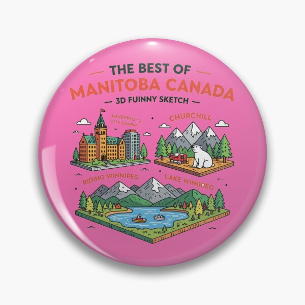 Item preview, The Best of Manitoba Canada – 3D Funny Sketch, designed and sold by PaintMeWorld.