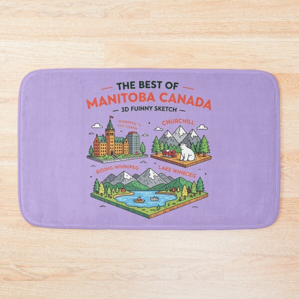 Item preview,  The Best of Manitoba Canada – 3D Funny Sketch,  designed and sold by PaintMeWorld.