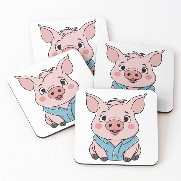 Artikelvorschau, Little Piggy – Wunderliche rosa Ferkelillustration entworfen und verkauft von Phoenix Art Studio.