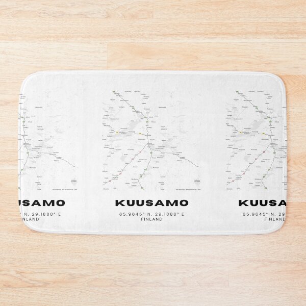 Item preview, Kuusamo Finland Map Print | Minimalist Nordic Landscape Design designed and sold by RM-Journey.