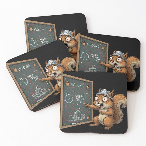 Item preview, Conspiracy Theorist Squirrel – Tinfoil Hat Meme designed and sold by Whisky1111.