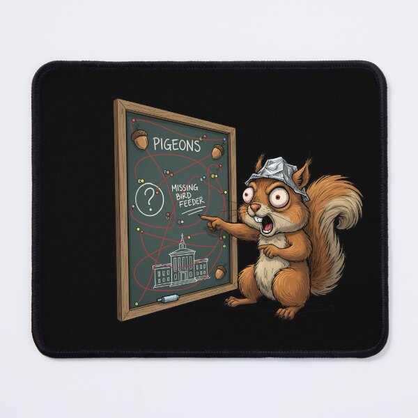 Item preview, Conspiracy Theorist Squirrel – Tinfoil Hat Meme designed and sold by Whisky1111.