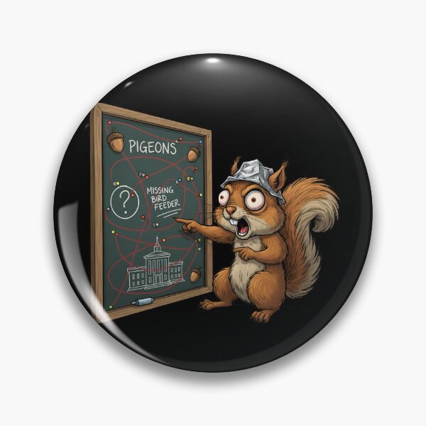 Item preview, Conspiracy Theorist Squirrel – Tinfoil Hat Meme designed and sold by Whisky1111.