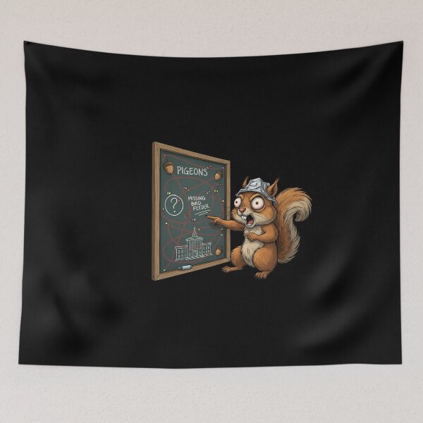 Item preview, Conspiracy Theorist Squirrel – Tinfoil Hat Meme designed and sold by Whisky1111.