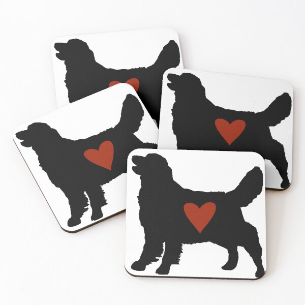 Item preview, Golden Retriever silhouette with red heart  designed and sold by BeccaKenDesigns.