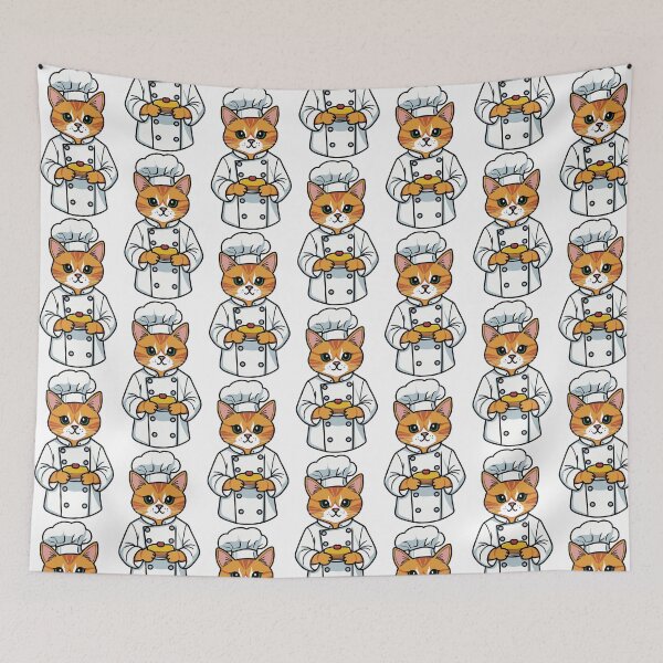 Item preview, Sweet Cook Cat – Adorable Culinary Cat Illustration designed and sold by Phoenix Art Studio.