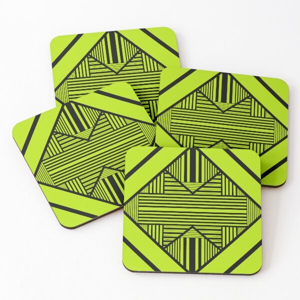 Item preview, Triangle stripes 2 in Bright Green and Black designed and sold by LAEC-Shop.