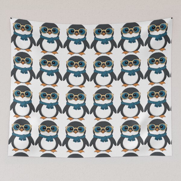 Item preview, Smart Glasses Penguin – Stylish Penguin with Glasses Illustration designed and sold by Phoenix Art Studio.