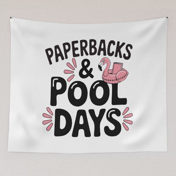 Item preview, Paperbacks and Pool Days, Reading by the Pool, Book Lovers designed and sold by PrintItStudio.