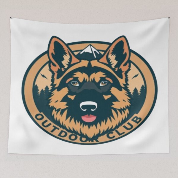 Item preview, German Shepherd Hiking Club Badge Art designed and sold by CMdigit.