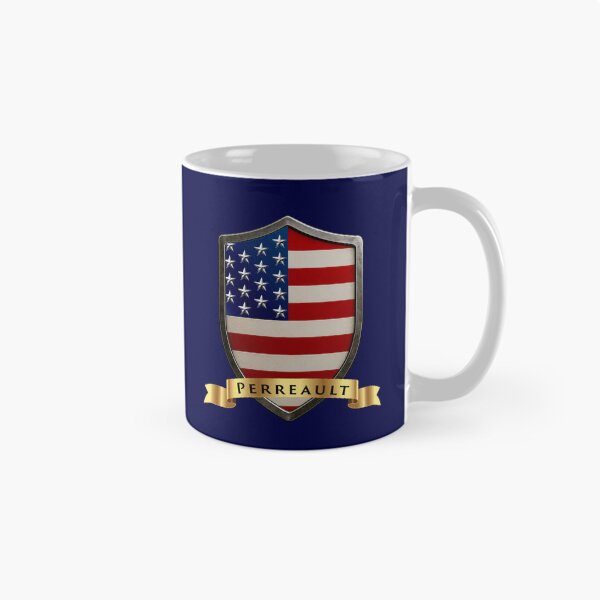 Item preview, Perreault Family USA Shield, Stars & Stripes Heritage Crest designed and sold by Highlandkings.
