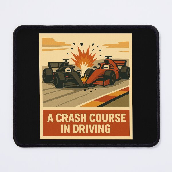 Item preview, F1 Crash Course – Funny Motorsport Slogan Design designed and sold by FunF1Designs.