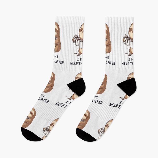 Item preview, I Might Need Coffee Later - Lazy Sloth Humor designed and sold by HandicraftArt.