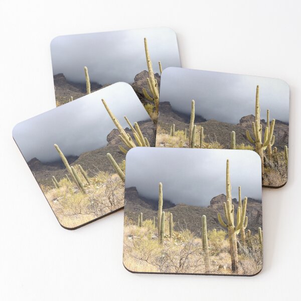 Item preview, Cloudy Catalina Mountains Stunning Saguaro Cacti designed and sold by simonjayphotos.