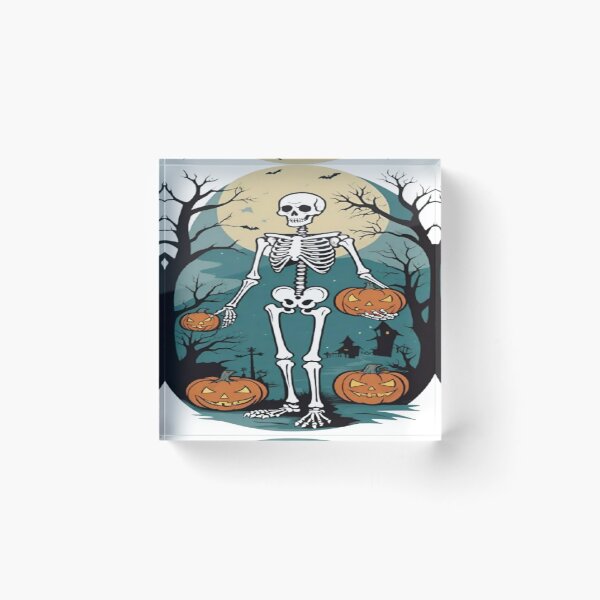 Item preview, Halloween skeleton with pumpkins. designed and sold by DaliaSabryTee.