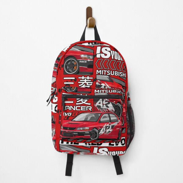 Artikelvorschau, Illustration eines roten Sportwagens – JDM Lancer Evo IX Street Art entworfen und verkauft von Artistic canvas store.