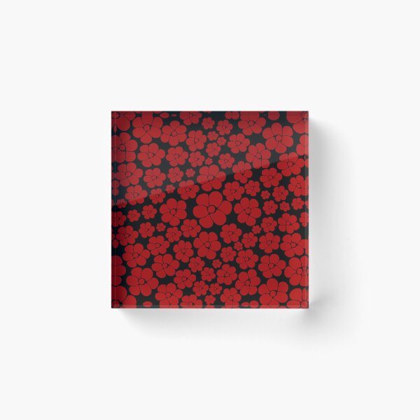 Item preview, Flower Pattern in Red and Black designed and sold by LAEC-Shop.