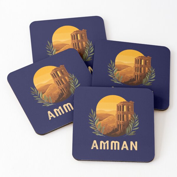 Item preview, Amman – Vintage city illustration with ancient architecture designed and sold by Meiersbeste.
