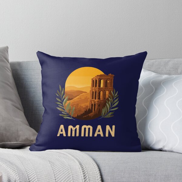 Item preview, Amman – Vintage city illustration with ancient architecture designed and sold by Meiersbeste.