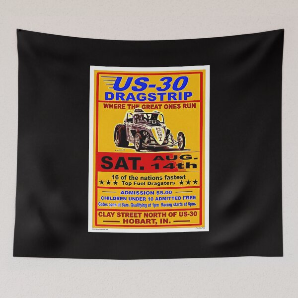Item preview, Blast from the past a vintage old  poster Dragstrip designed and sold by Helios Be. Lavsh.