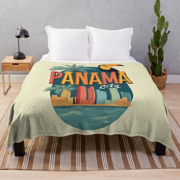 Item preview, Ciudad de Panamá: Ilustración vintage de ciudad con horizonte y estilo tropical designed and sold by Meiersbeste.