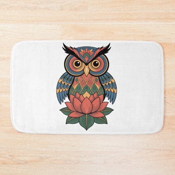 Item preview, Mandala Owl with Lotus Flower – Boho Spiritual Art designed and sold by WitchyWhisper.