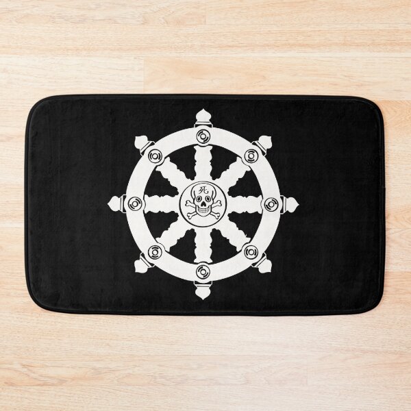 Item preview, White Totenkopf of the Dharma Wheel – Symbol of Life and Death designed and sold by Phoenix Art Studio.