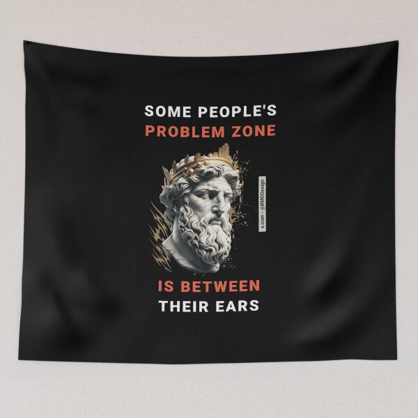 Item preview, Bust of an ancient philosopher with humorous wisdom - Graphic - Black designed and sold by RMD-Design.