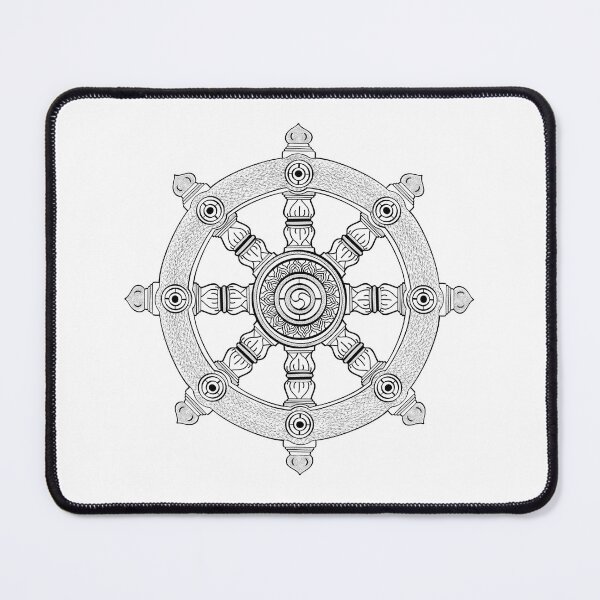 Item preview, Dark Dharma Wheel – Buddhist Symbol of Enlightenment designed and sold by Phoenix Art Studio.