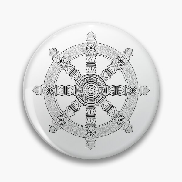 Item preview, Dark Dharma Wheel – Buddhist Symbol of Enlightenment designed and sold by Phoenix Art Studio.