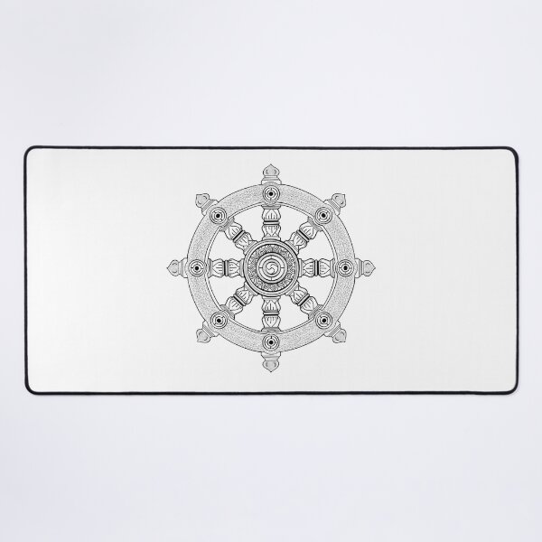 Item preview, Dark Dharma Wheel – Buddhist Symbol of Enlightenment designed and sold by Phoenix Art Studio.