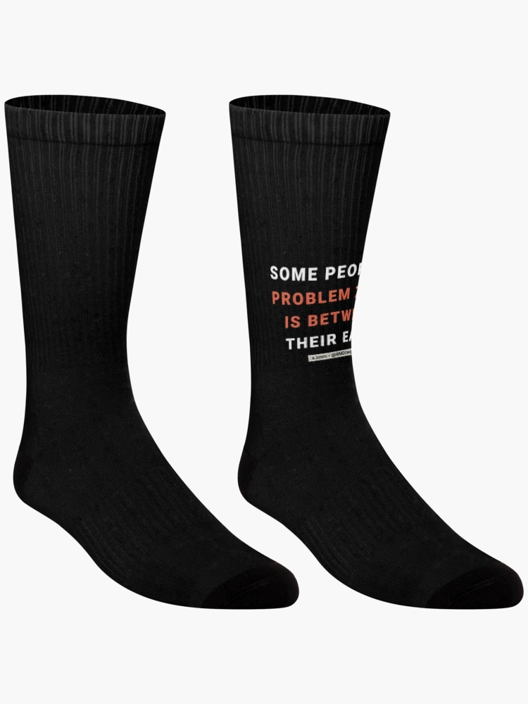 Thumbnail 3 of 5, Socks, Humorous Wisdom - Text - Black designed and sold by RMD-Design.