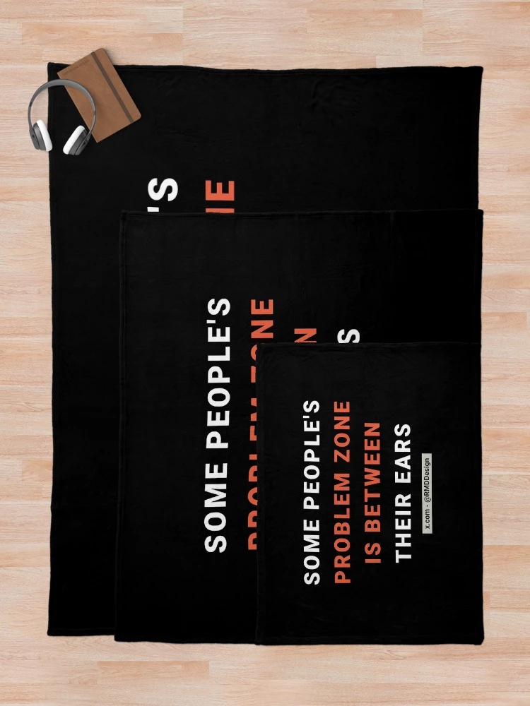 Thumbnail 5 of 6, Throw Blanket, Humorous Wisdom - Text - Black designed and sold by RMD-Design.