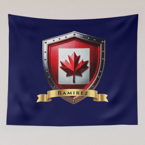 Item preview, Ramirez Family Canada Shield, Maple Leaf Heraldry Crest designed and sold by Highlandkings.